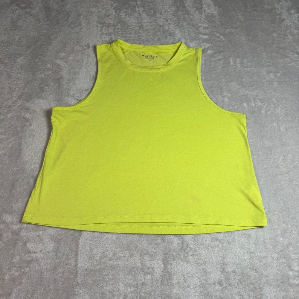 Athleta Womens Tank Top‎ S Lime Green Athletic Activewear Gym Yoga
